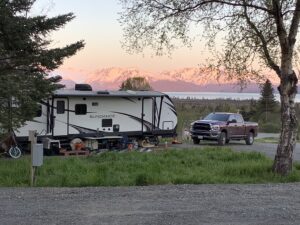 Beautiful evening at RV Sites IN Homer