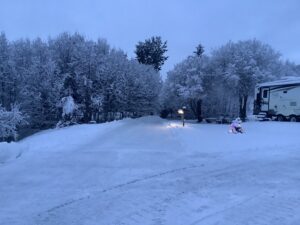 Winter today at RV Sites in Homer…….