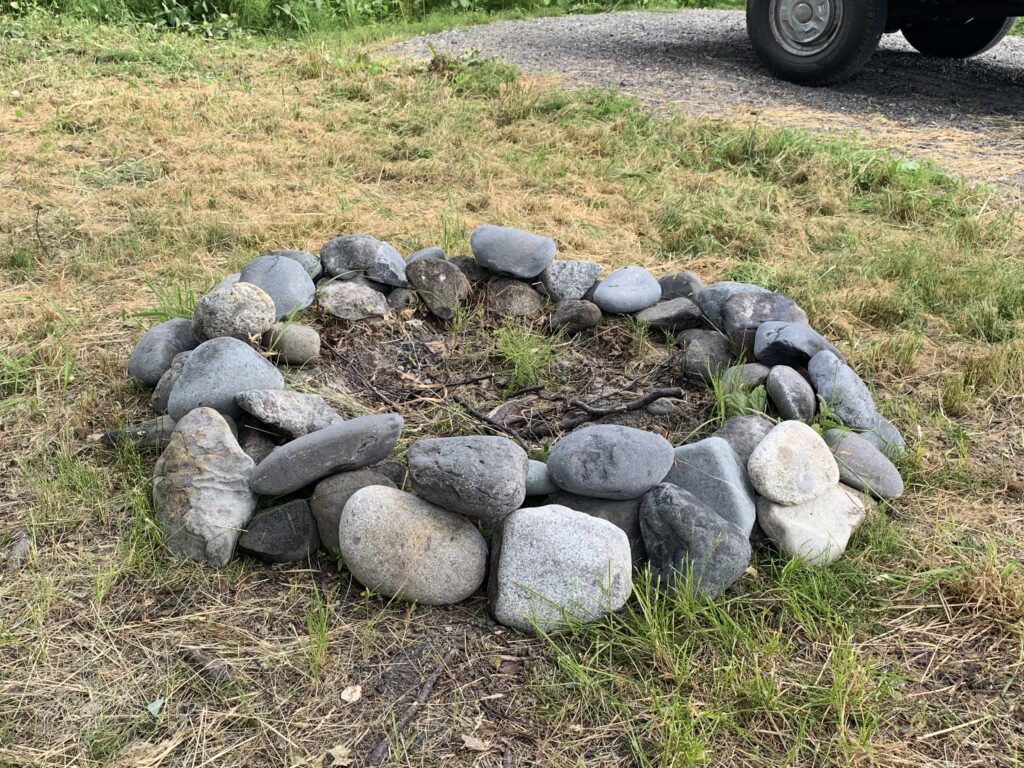 First firepit, I found this picture taken July 3, 2020