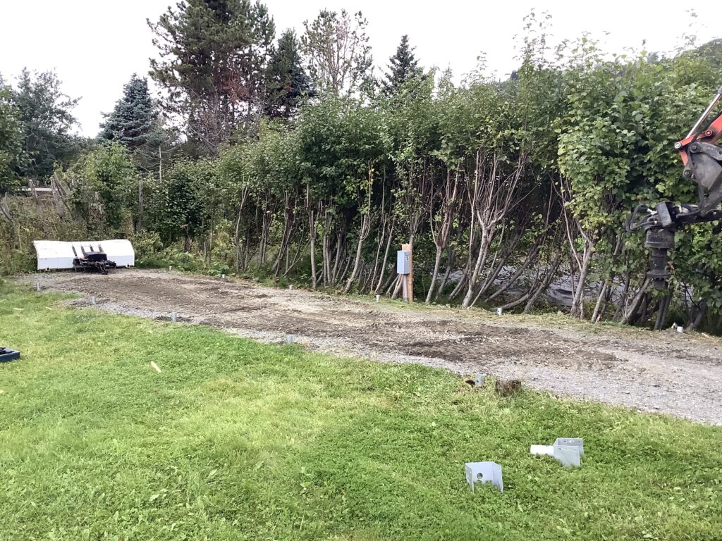 Got the helicle piles in for the RV Port