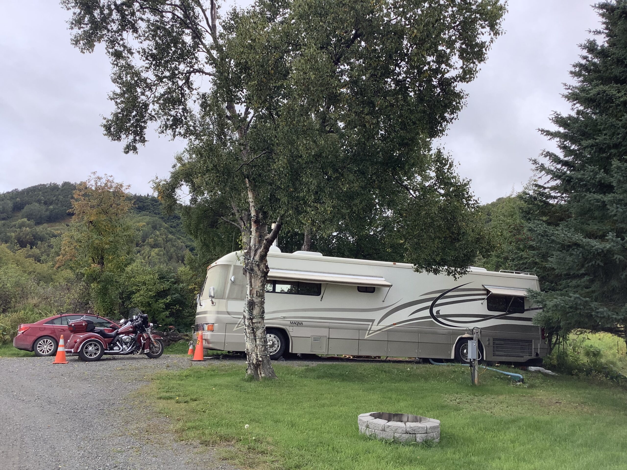 David is all set up at RV Site #2